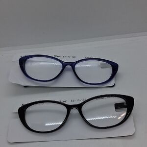 NWT Unbranded  Blue and Black Cat-Eye Eyeglass Frames Rxable
